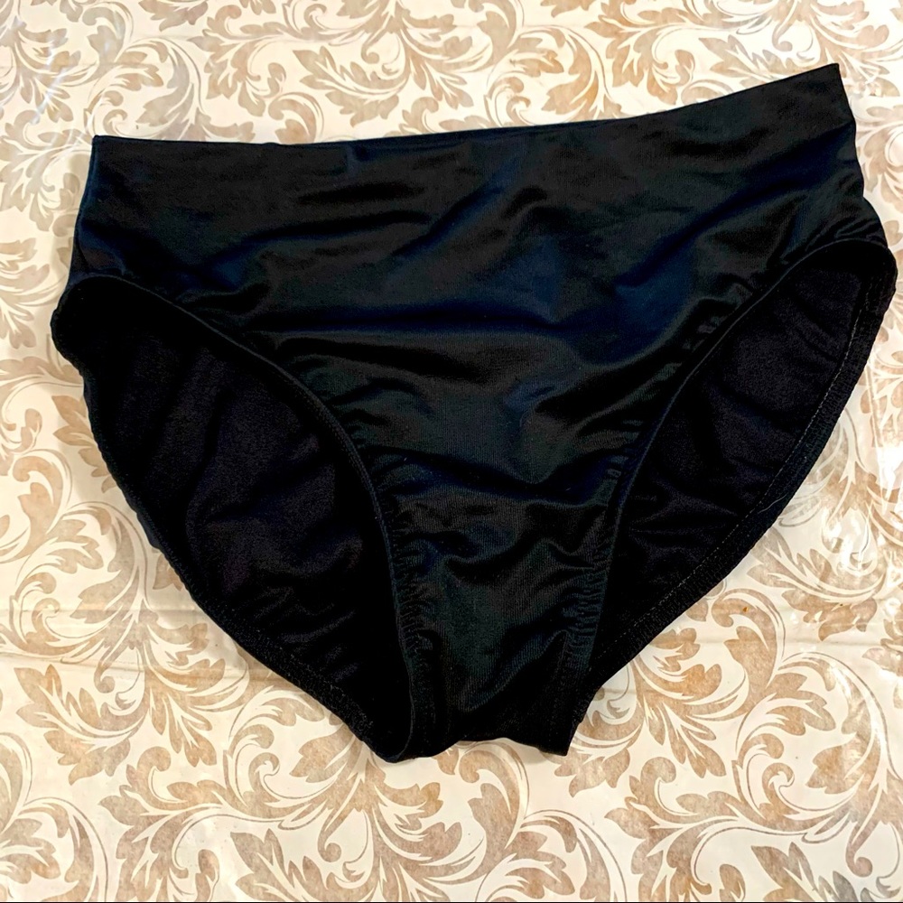 Miraclesuit Bikini Bottoms Black Lined Tummy Control Size 12